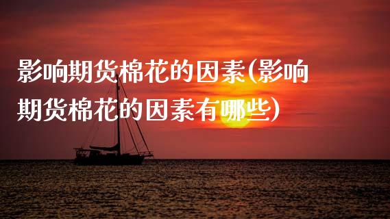 影响期货棉花的因素(影响期货棉花的因素有哪些)