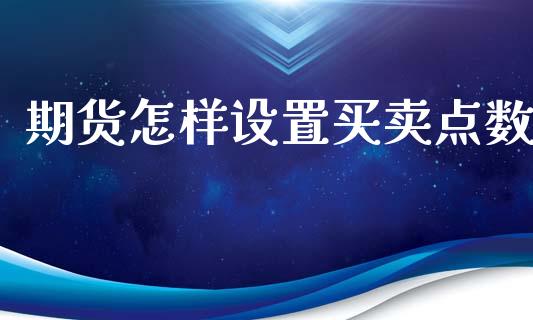 期货怎样设置买卖点数