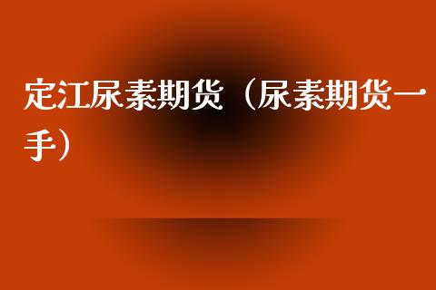 定江尿素期货（尿素期货一手）