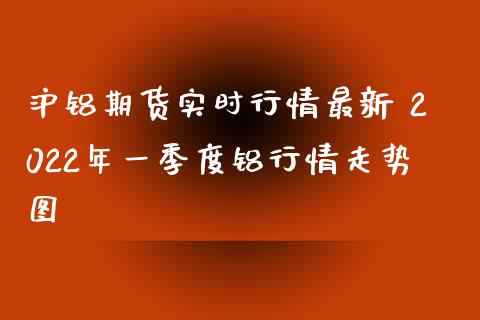 沪铝期货实时行情最新 2022年一季度铝行情走势图