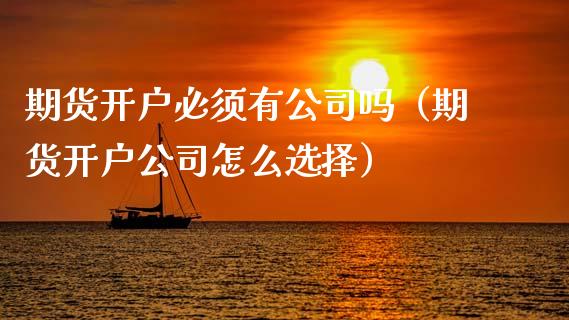 期货开户必须有公司吗（期货开户公司怎么选择）