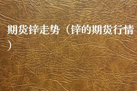 期货锌走势（锌的期货行情）