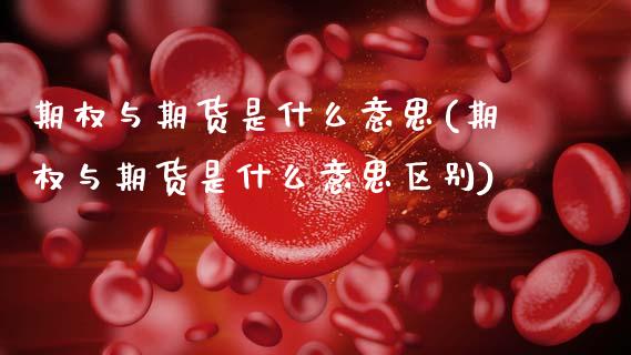 期权与期货是什么意思(期权与期货是什么意思区别)