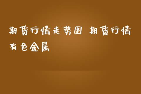 期货行情走势图 期货行情有色金属
