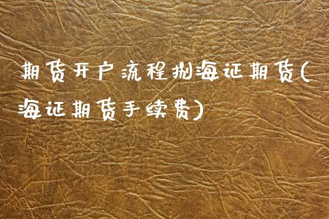期货开户流程捌海证期货(海证期货手续费)