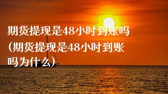期货提现是48小时到账吗(期货提现是48小时到账吗为什么)