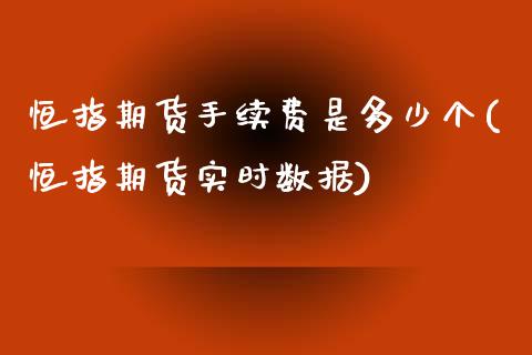 恒指期货手续费是多少个(恒指期货实时数据)