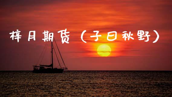 梓月期货（子曰秋野）