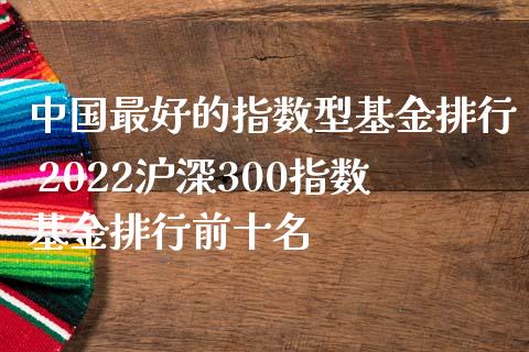 中国最好的指数型基金排行 2022沪深300指数基金排行前十名_期货理财_第1张_宇龙理财网 中国最好的指数型基金排行 2022沪深300指数基金排行前十名_https://www.dglong8.com_期货理财_第1张