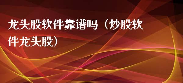 龙头股软件靠（炒股软件龙头股）
