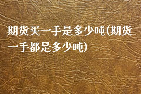 期货买一手是多少吨(期货一手都是多少吨)