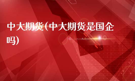 中大期货(中大期货是国企吗)