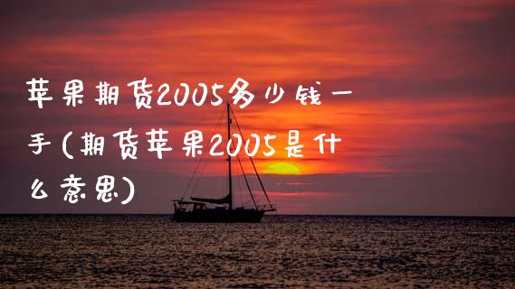 苹果期货2005多少钱一手(期货苹果2005是什么意思)