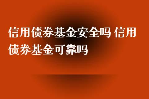 信用债券基金安全吗 信用债券基金可靠吗_基金理财_第1张_宇龙理财网 信用债券基金安全吗 信用债券基金可靠吗_https://www.dglong8.com_基金理财_第1张