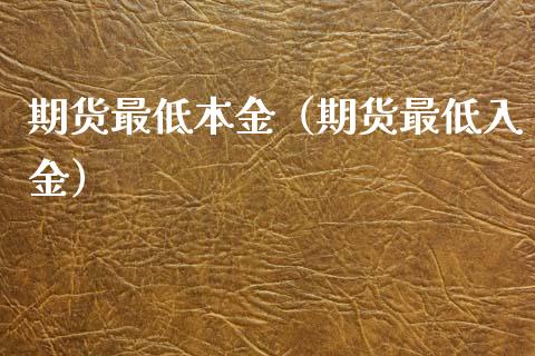 期货最低本金（期货最低入金）