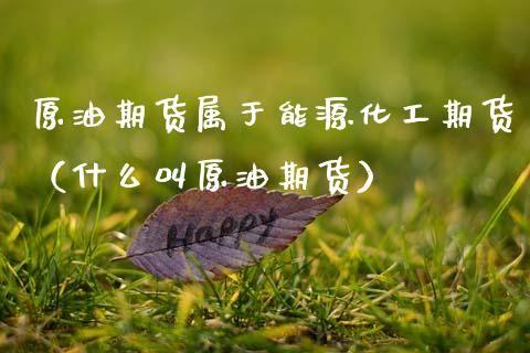 原油期货属于能源化工期货（什么叫原油期货）