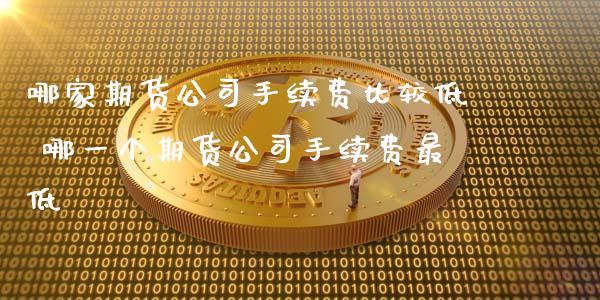 哪家期货公司手续费比较低 哪一个期货公司手续费最低