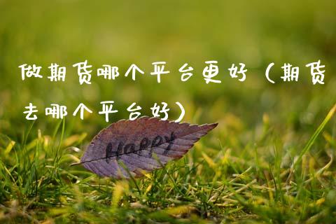 做期货哪个平台更好（期货去哪个平台好）