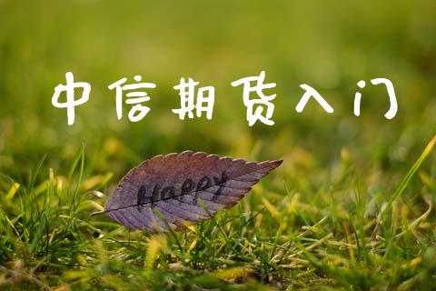 中信期货入门