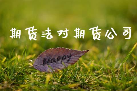 期货法对期货公司