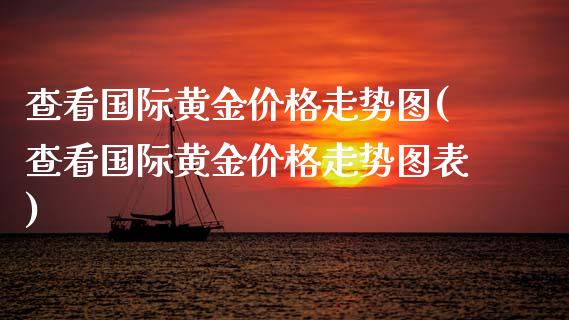 查看国际黄金价格走势图(查看国际黄金价格走势图表)
