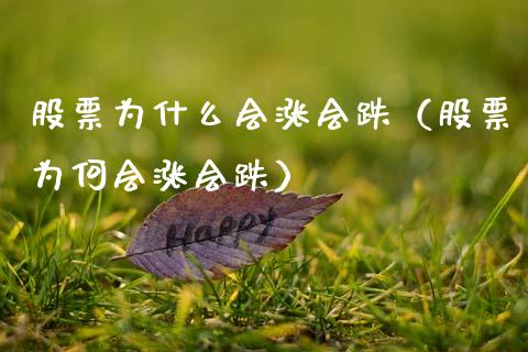 股票为什么会涨会跌（股票为何会涨会跌）