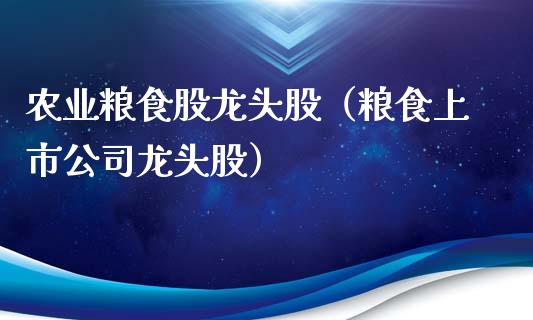 农业粮食股龙头股（粮食上市公司龙头股）