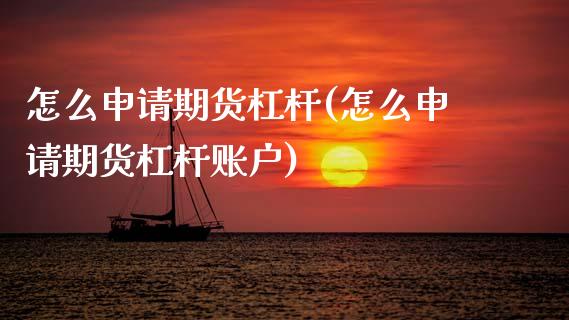 怎么申请期货杠杆(怎么申请期货杠杆账户)
