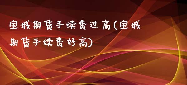 宝城期货手续费过高(宝城期货手续费好高)