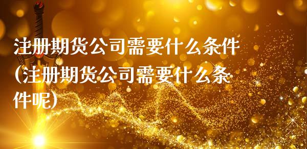 注册期货公司需要什么条件(注册期货公司需要什么条件呢)