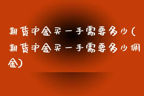 期货沪金买一手需要多少(期货沪金买一手需要多少佣金)