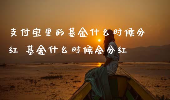 支付宝里的基金什么时候分红 基金什么时候会分红