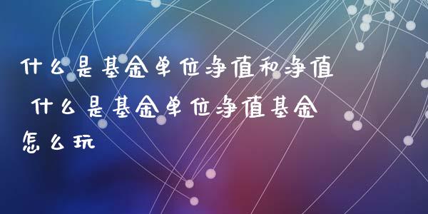 什么是基金单位净值和净值 什么是基金单位净值基金怎么玩_基金理财_第1张_宇龙理财网 什么是基金单位净值和净值 什么是基金单位净值基金怎么玩_https://www.dglong8.com_基金理财_第1张