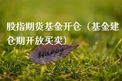 股指期货基金开仓（基金建仓期买卖）