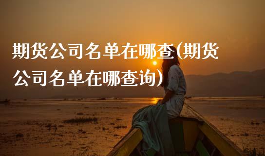 期货公司名单在哪查(期货公司名单在哪查询)