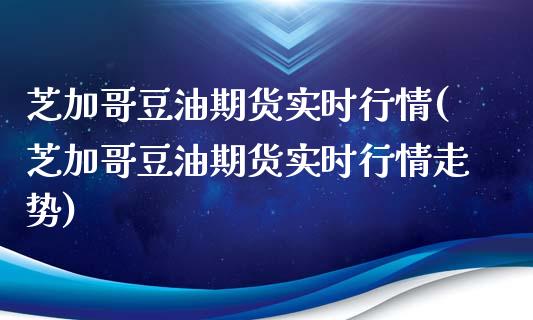 芝加哥豆油期货实时行情(芝加哥豆油期货实时行情走势)