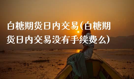白糖期货日内交易(白糖期货日内交易没有手续费么)