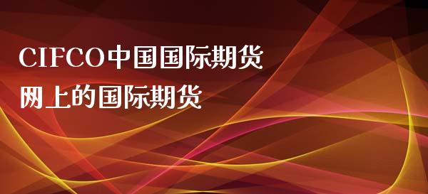 CIFCO中国国际期货 网上的国际期货