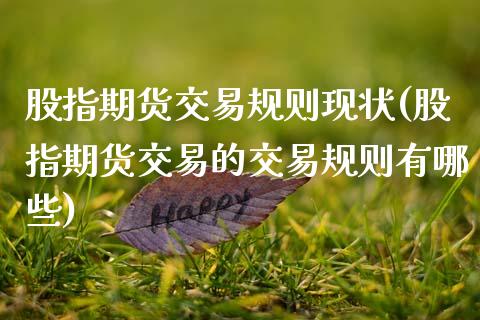 股指期货交易规则现状(股指期货交易的交易规则有哪些)