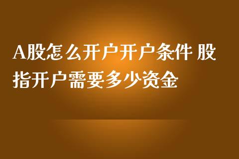 A股怎么开户开户条件 股指开户需要多少资金_期货理财_第1张_宇龙理财网 A股怎么开户开户条件 股指开户需要多少资金_https://www.dglong8.com_期货理财_第1张