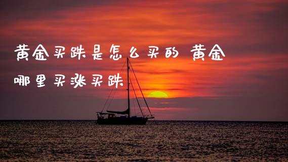 黄金买跌是怎么买的 黄金哪里买涨买跌
