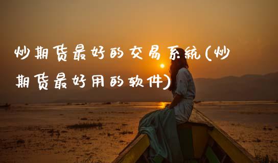 炒期货最好的交易系统(炒期货最好用的软件)