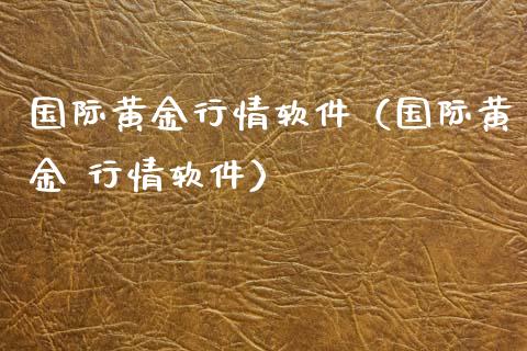 国际黄金行情软件（国际黄金 行情软件）