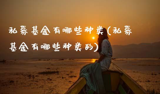 私募基金有哪些种类(私募基金有哪些种类的)