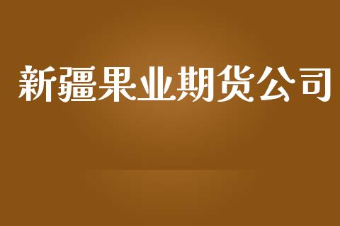 新疆果业期货公司