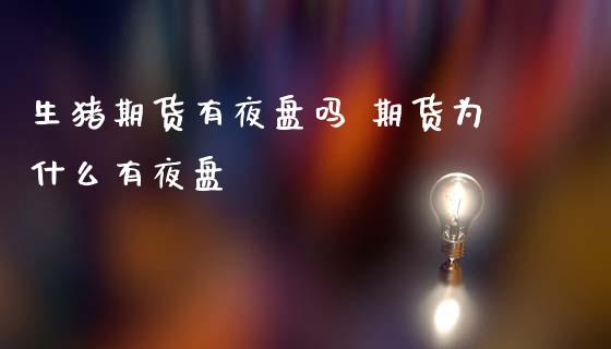生猪期货有夜盘吗 期货为什么有夜盘