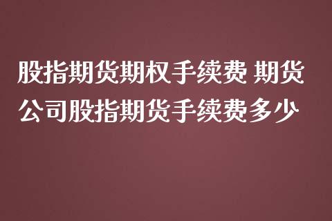 股指期货期权手续费 期货公司股指期货手续费多少_理财百科_第1张_宇龙理财网 股指期货期权手续费 期货公司股指期货手续费多少_https://www.dglong8.com_理财百科_第1张