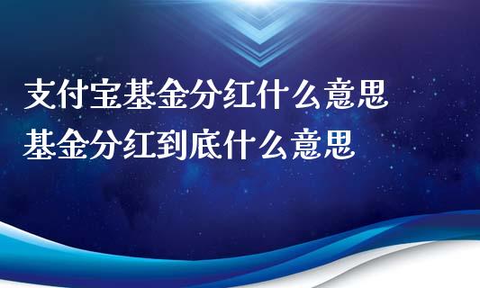 支付宝基金分红什么意思 基金分红到底什么意思_基金理财_第1张_宇龙理财网 支付宝基金分红什么意思 基金分红到底什么意思_https://www.dglong8.com_基金理财_第1张