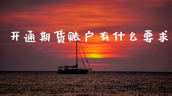 开通期货账户有什么要求