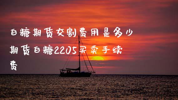 白糖期货交割费用是多少 期货白糖2205买卖手续费_期货理财_第1张_宇龙理财网 白糖期货交割费用是多少 期货白糖2205买卖手续费_https://www.dglong8.com_期货理财_第1张